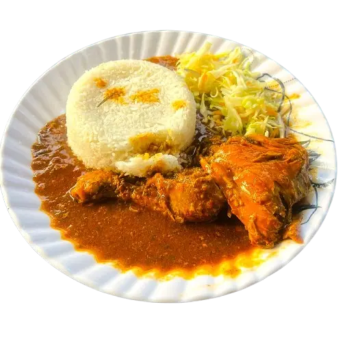 Rice | Chicken Stew | Fried Greens